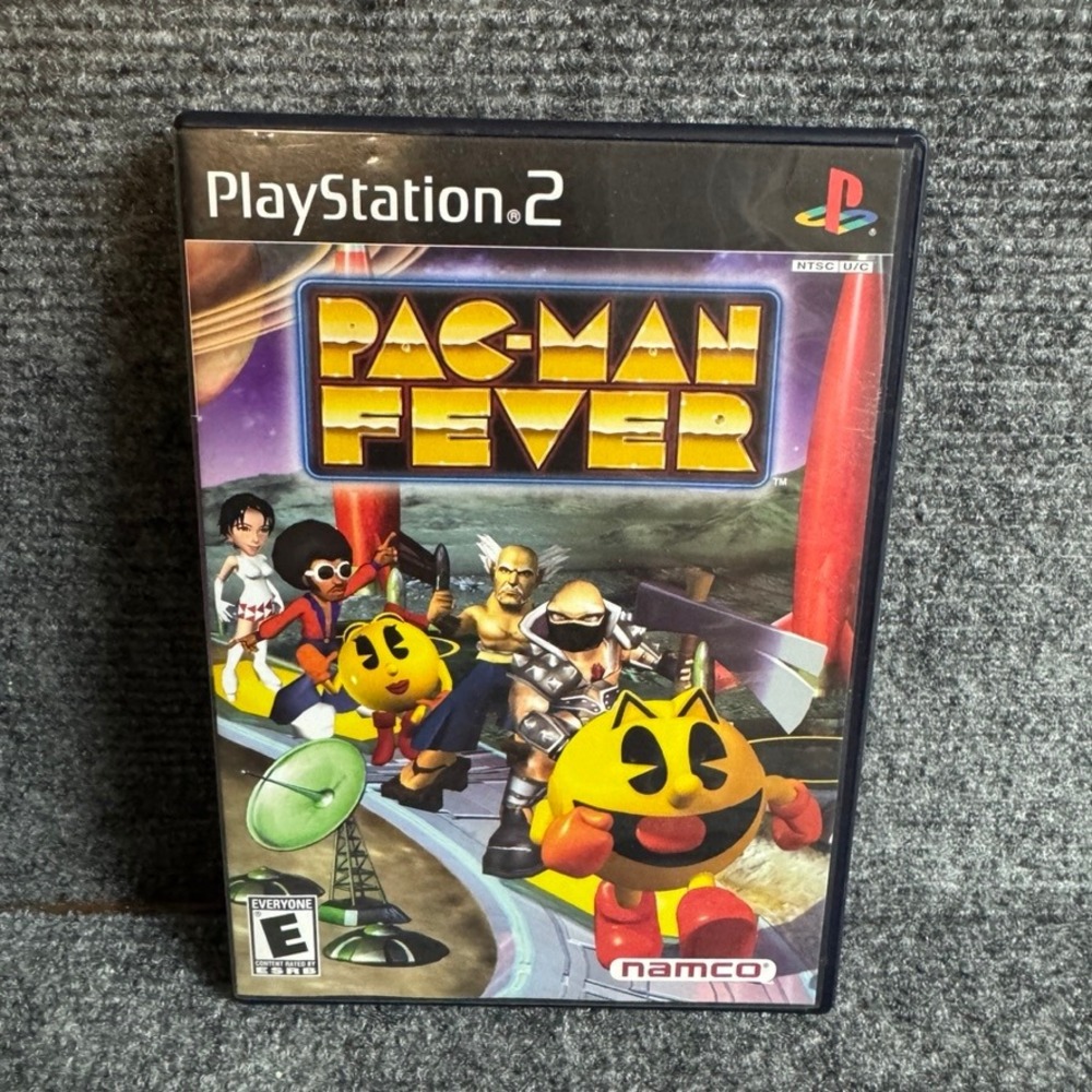 Pac-Man Fever Sony PlayStation 2 PS2 Namco 2002 CIB Complete Blue Disc